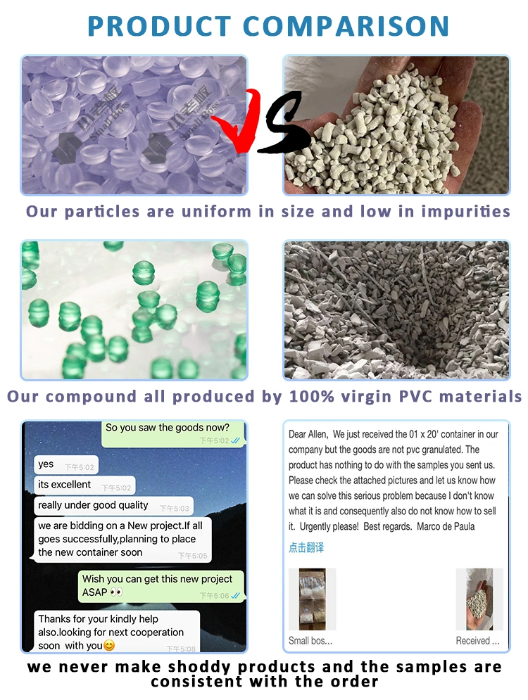 PVC Rigid Transparant Granule for Shrink Film/Supermarket Label/IC Pipe