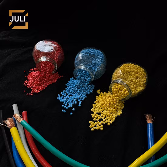 Gránulo de PVC de plástico colorido para aislamiento de cables y cables